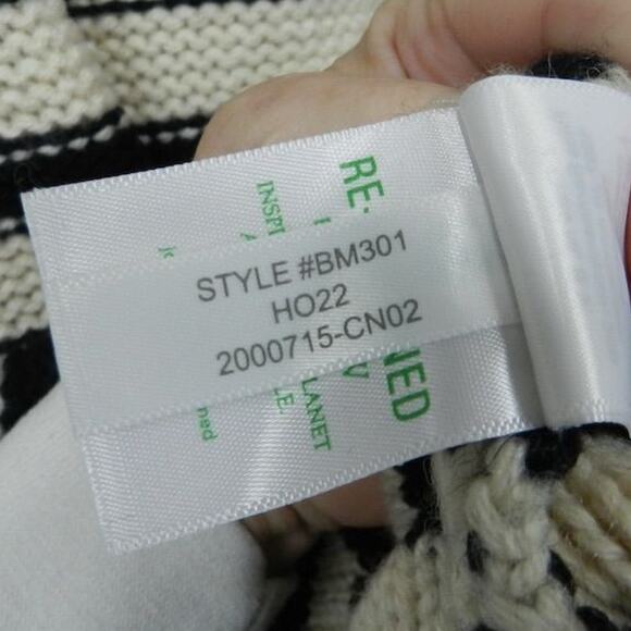 J.Crew Striped‎ Mockneck Sweater Size XL Jewel Rhinestone Twee Glam Preppy Heavy - Picture 7 of 11